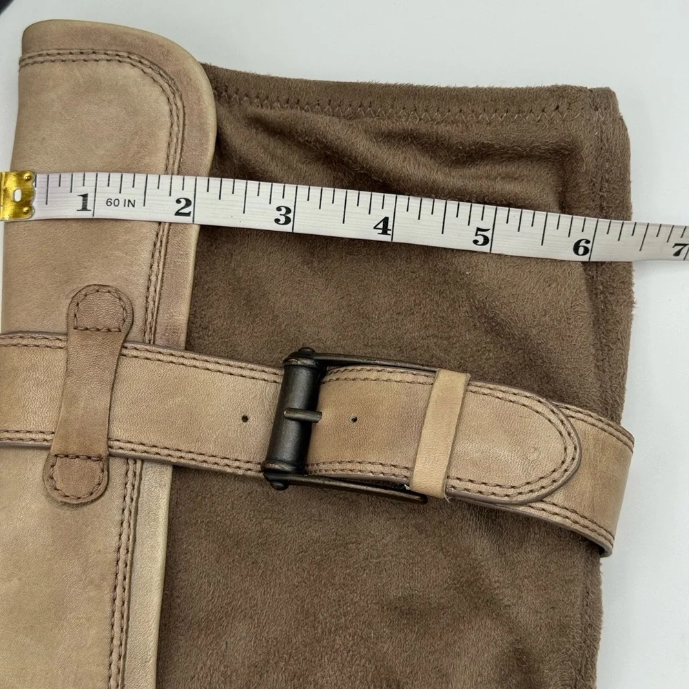Cole Haan Riding Boots Leather Nike Air Avalon Tall Boots Taupe Leather 6B - Picture 9 of 16